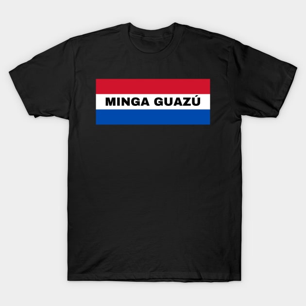 Minga Guazú City in Paraguay Flag Colors T-Shirt by aybe7elf
